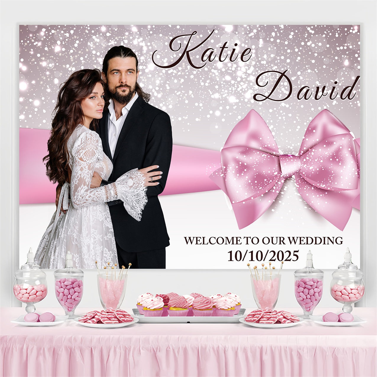 Wedding Backdrop Design Blush Pink Custom Backdrop BRP3-224
