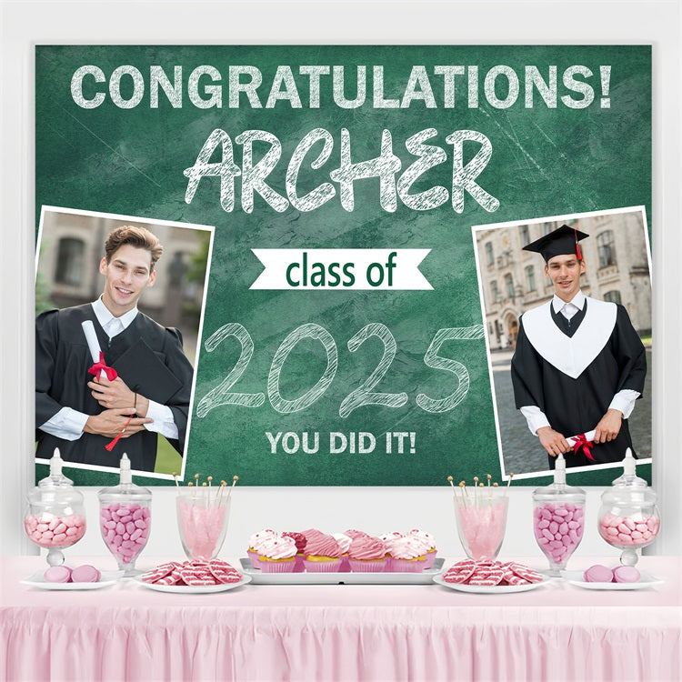 Graduation Backdrop Ideas Green Chalkboard Customized Party Graduation Backdrop BRP3-241