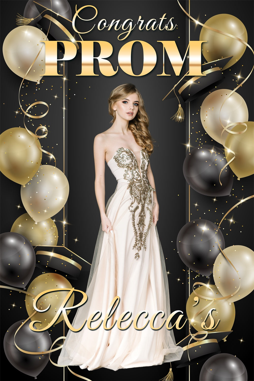 Custom Graduation Backdrops Elegant Balloon Graduation Party Backdrop BRP3-27