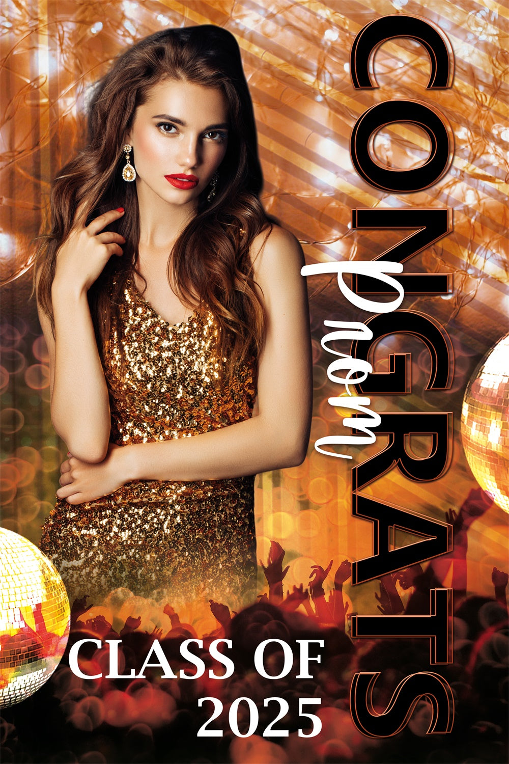 Customized Graduation Backdrop Sparkling Prom Graduation Party Backdrop BRP3-28