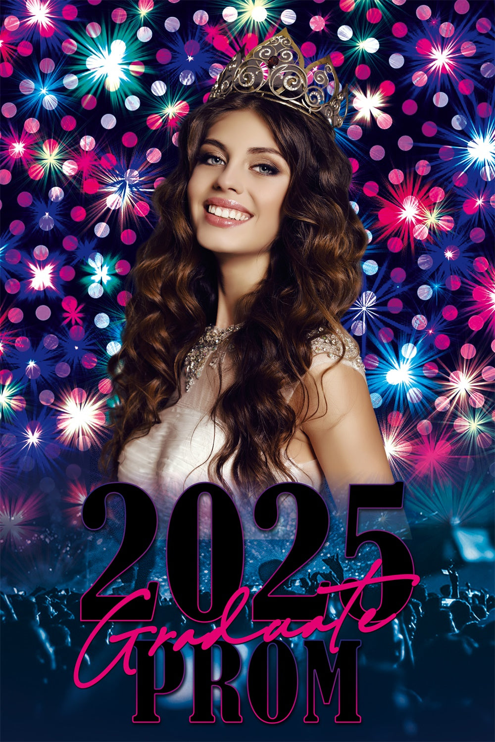 Personalized Graduation Backdrops Gleaming Prom Graduation Party Backdrop BRP3-29