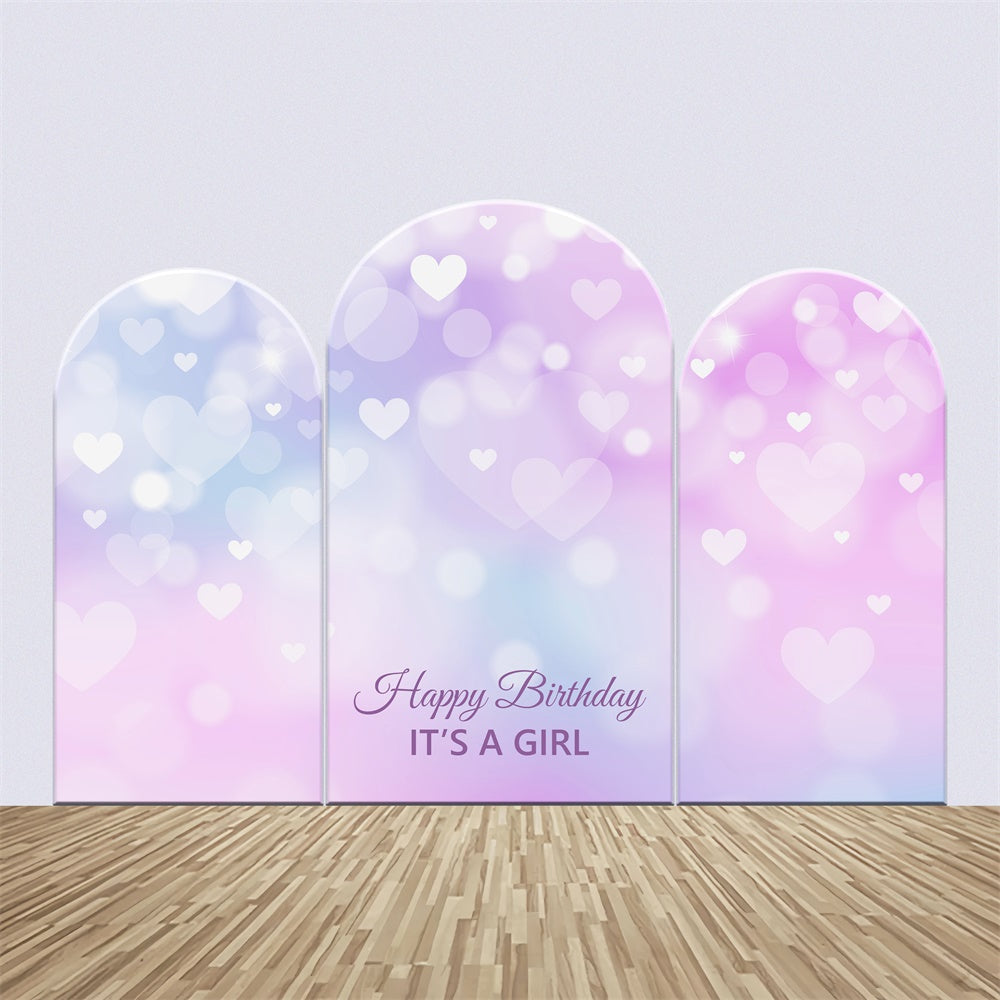 Personalized Birthday Backdrops Dreamy Heart Sparkle Arch Backdrop Kit BRP3-64