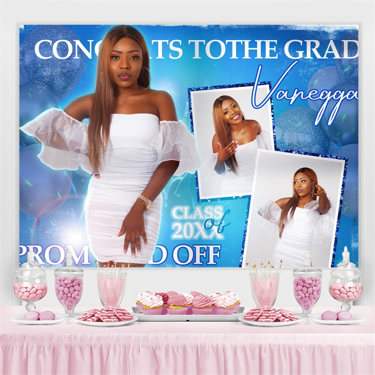 Prom Photo Backdrop Shiny Balloons Graduation Party Backdrop BRP4-156