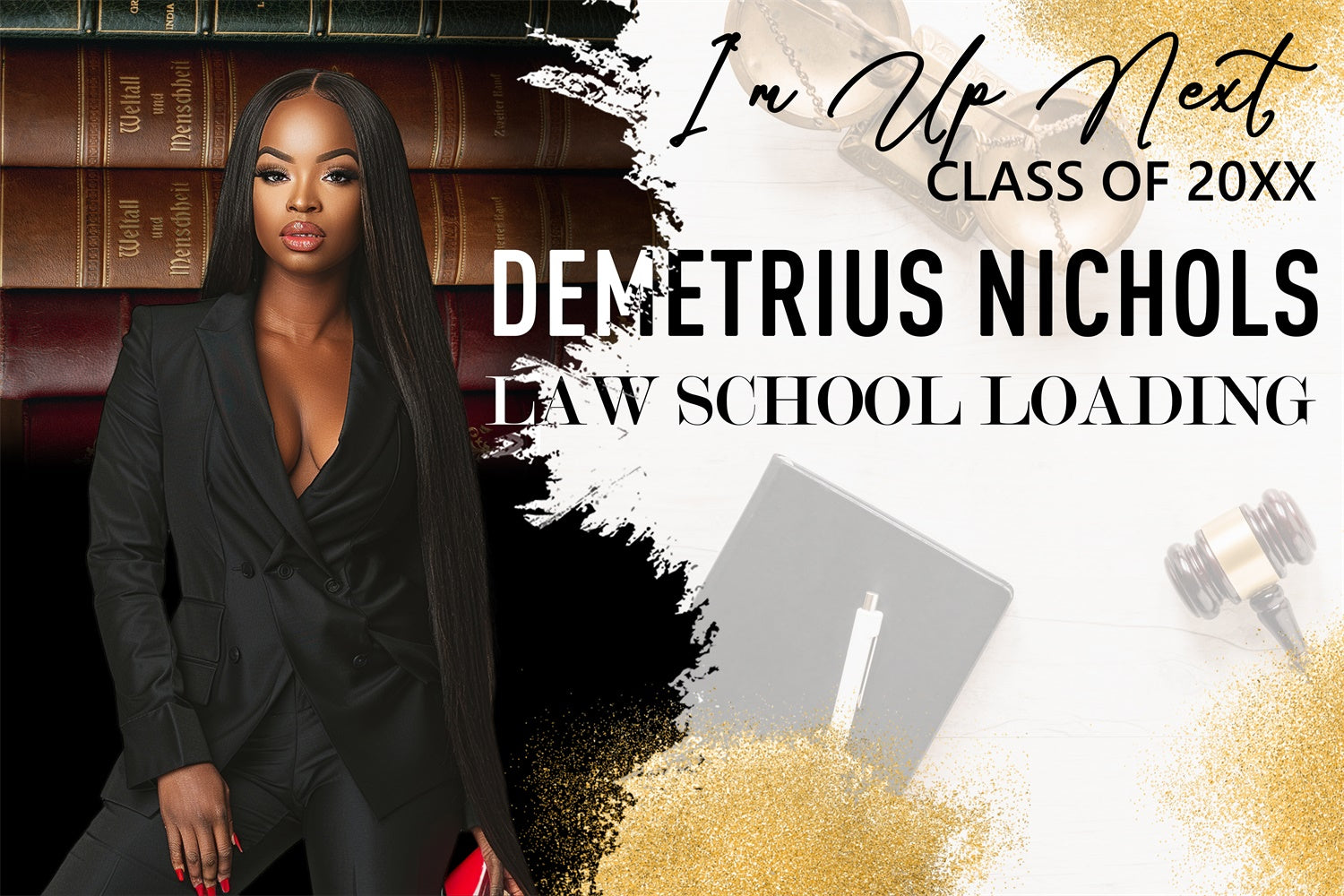 2025 Graduation Backdrop Lawyer Vibes Custom Graduation Party Backdrop BRP4-168