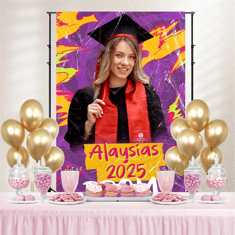 Prom Backdrops Graffiti Style Bold Graduation Party Backdrop BRP4-169