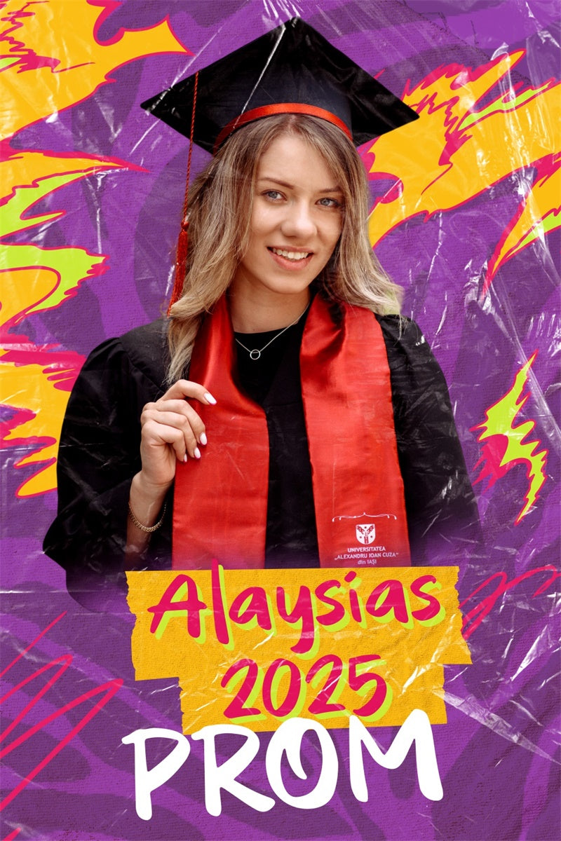 Prom Backdrops Graffiti Style Bold Graduation Party Backdrop BRP4-169