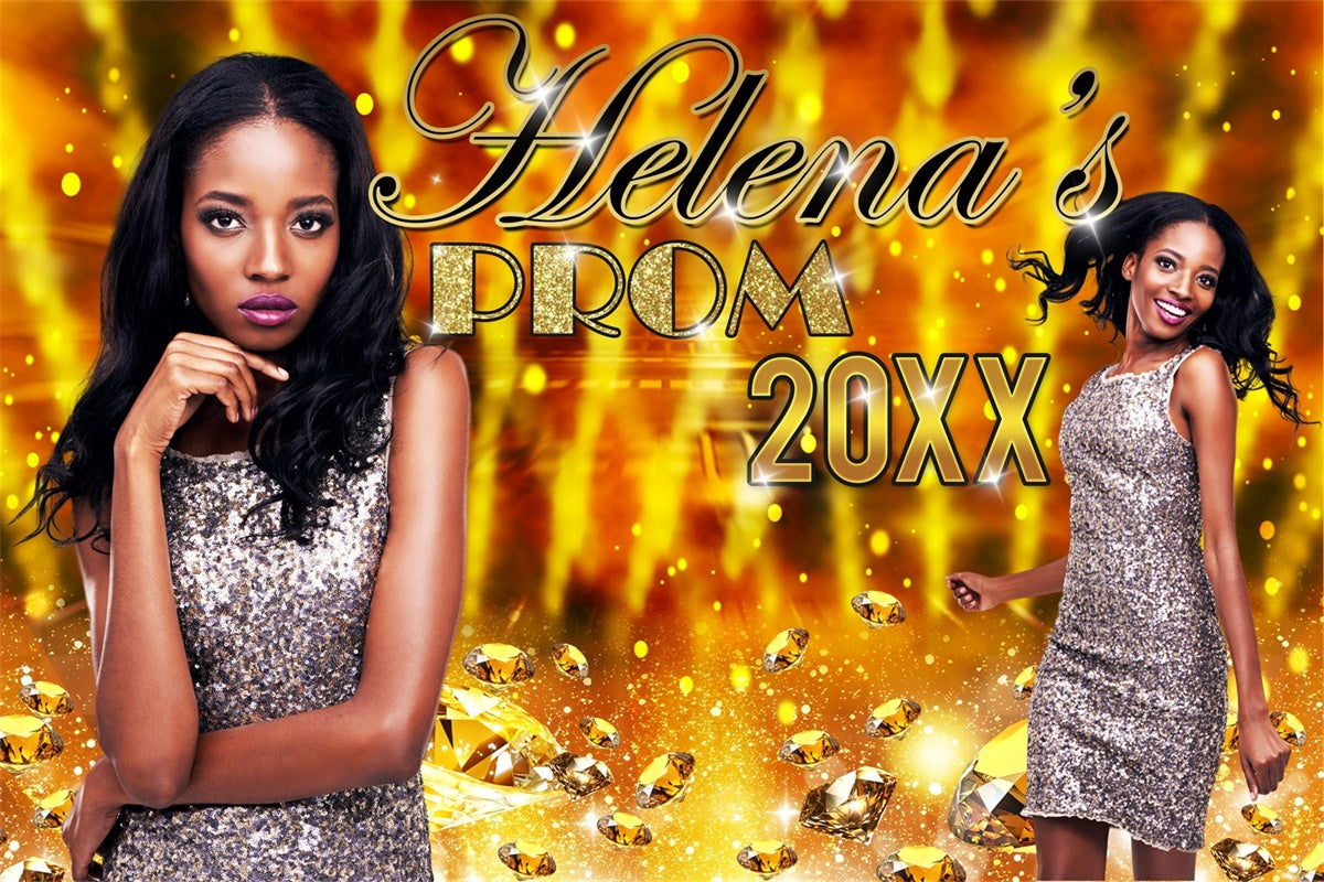 Prom Backdrops Glittering Diamond Graduation Party Backdrop BRP4-172