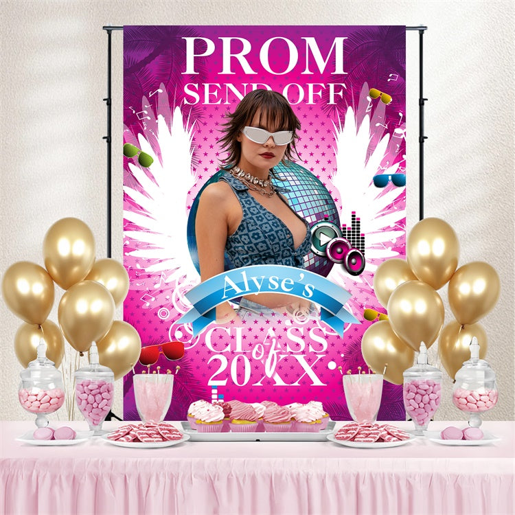 Prom Backdrop Ideas Stylish Pink Graduation Party Backdrop BRP4-183