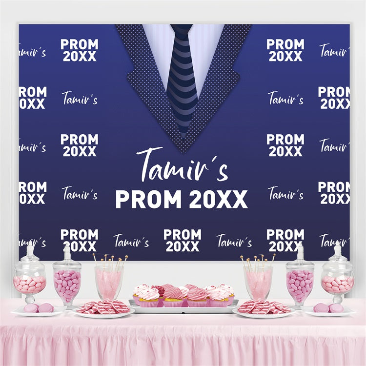 Prom Backdrop Ideas Blue Suit Graduation Party Backdrop BRP4-184
