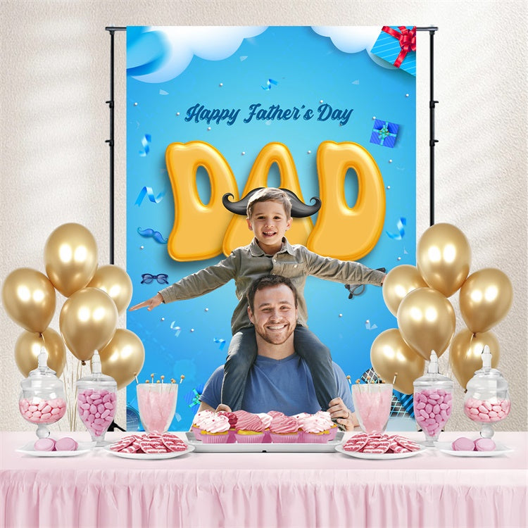 Fathers Day Backdrop Balloon Letter Celebration Custom Backdrop BRP4-81