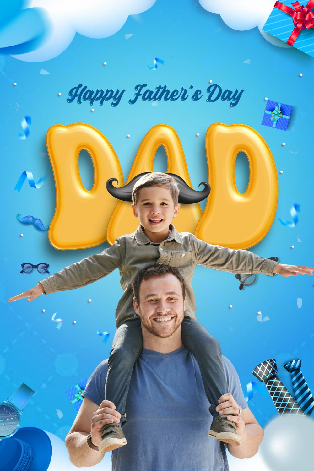 Fathers Day Backdrop Balloon Letter Celebration Custom Backdrop BRP4-81