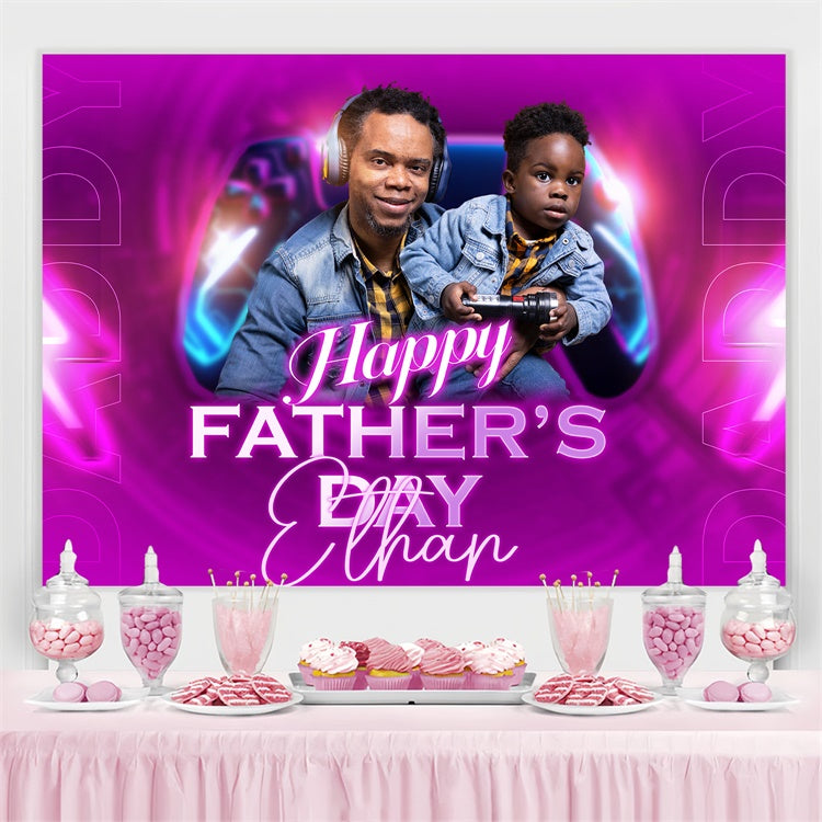 Fathers Day Backdrop Ideas Gaming Neon Light Customized Backdrop BRP4-91
