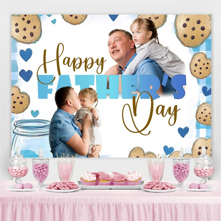 Fathers Day Photo Backdrop Hand Drawn Cookie Custom Backdrop BRP4-92