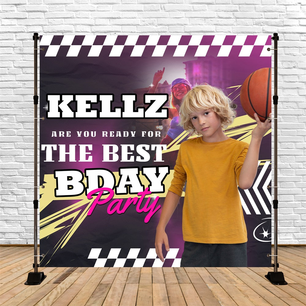 Personalized Backdrop For Birthday Urban Sports Basketball Backdrop BRP5-115