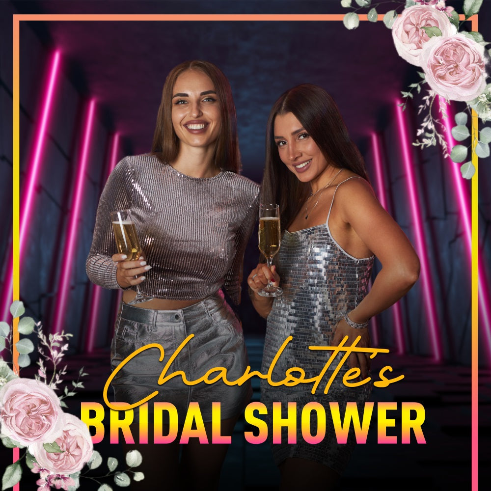 Bridal Backdrop Neon Night Floral Custom Backdrop BRP5-154