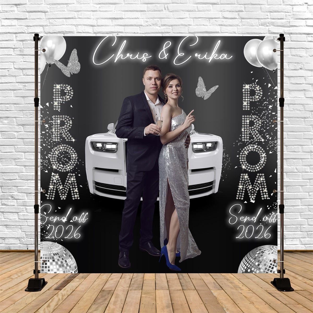 Prom Night Backdrop Shine Ride Send-Off Customized Party Graduation Backdrop BRP5-218