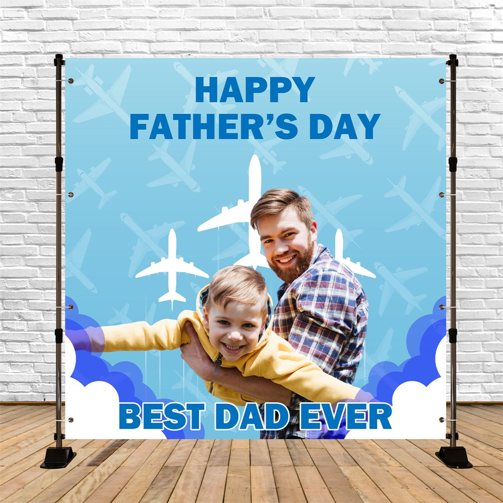 Backdrops For Father's Day Airplane Theme Custom Backdrop BRP5-53