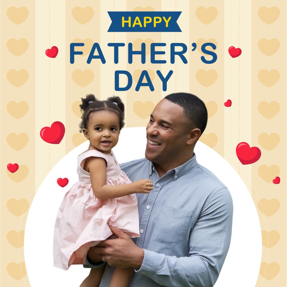 Backdrops For Father's Day Red Heart Cream Customized Backdrop BRP5-57