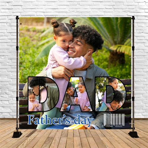 Fathers Day Photo Backdrop Modern Letter Art Custom Backdrop BRP5-63