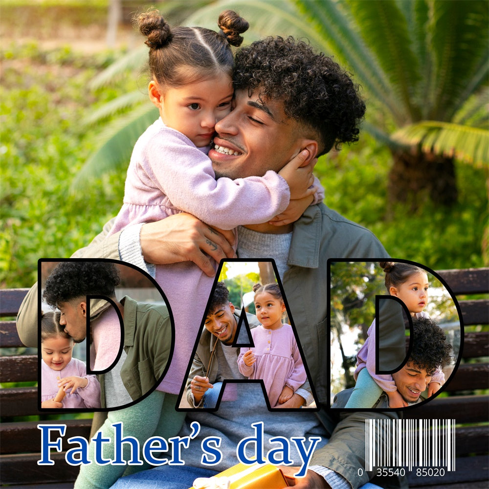 Fathers Day Photo Backdrop Modern Letter Art Custom Backdrop BRP5-63