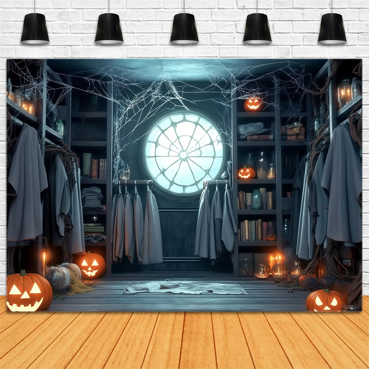Halloween Backdrop Ideas Ghostly Dressing Room Backdrop BRP57-110