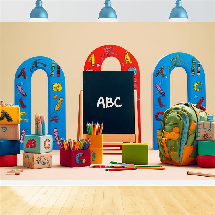 Back To School Backdrops Tiny Scholars Ready Backdrop BRP57-12