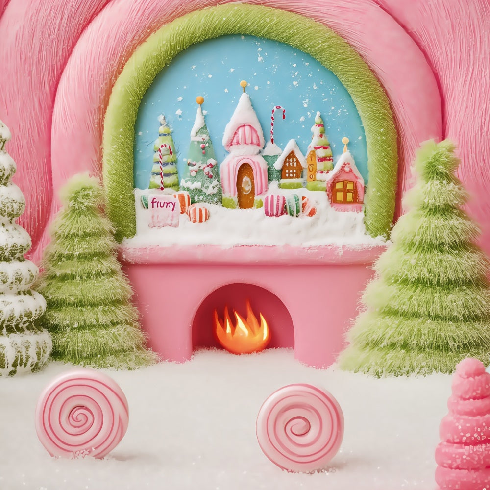 Christmas Photography Backdrops Enchanted Treat Lane Backdrop BRP57-153