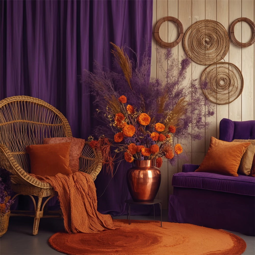 Autumn Photography Backdrops Harvest Charm Lounge Backdrop BRP57-186