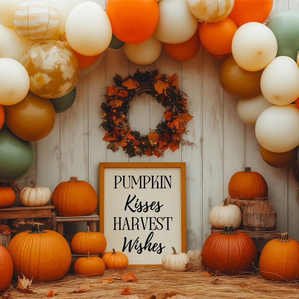 Autumn Backdrops Harvest Wishes Balloon Arch Backdrop BRP57-204