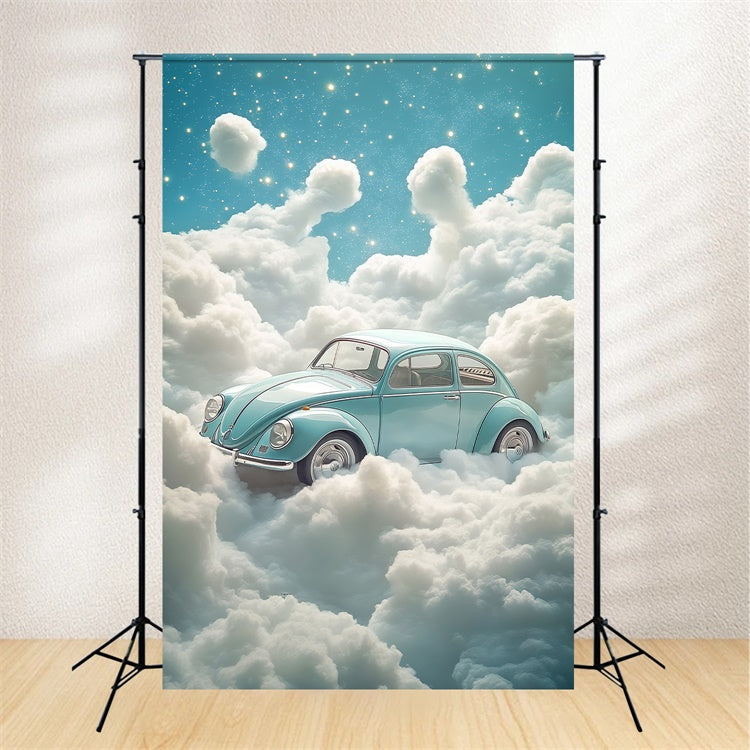 Cloud Photo Backdrop Retro Car Adventure Backdrop BRP57-213