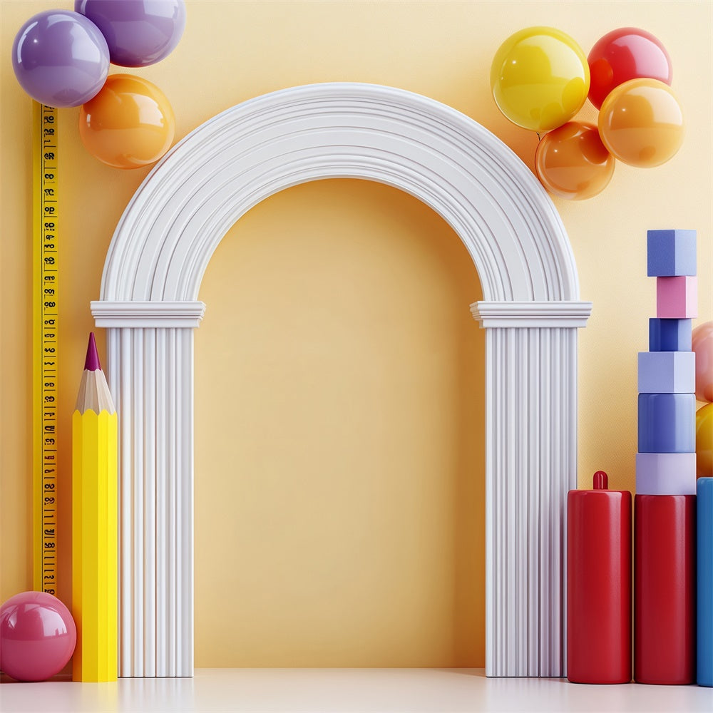 Back To School Backdrops Learn Measure Fun Backdrop BRP57-25