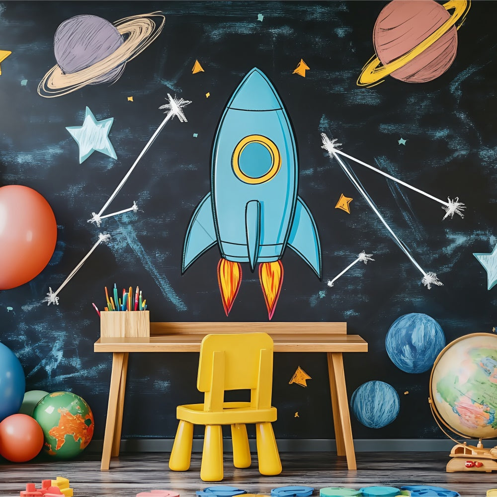Classroom Backdrops Rocket Classroom Adventure Backdrop BRP57-34