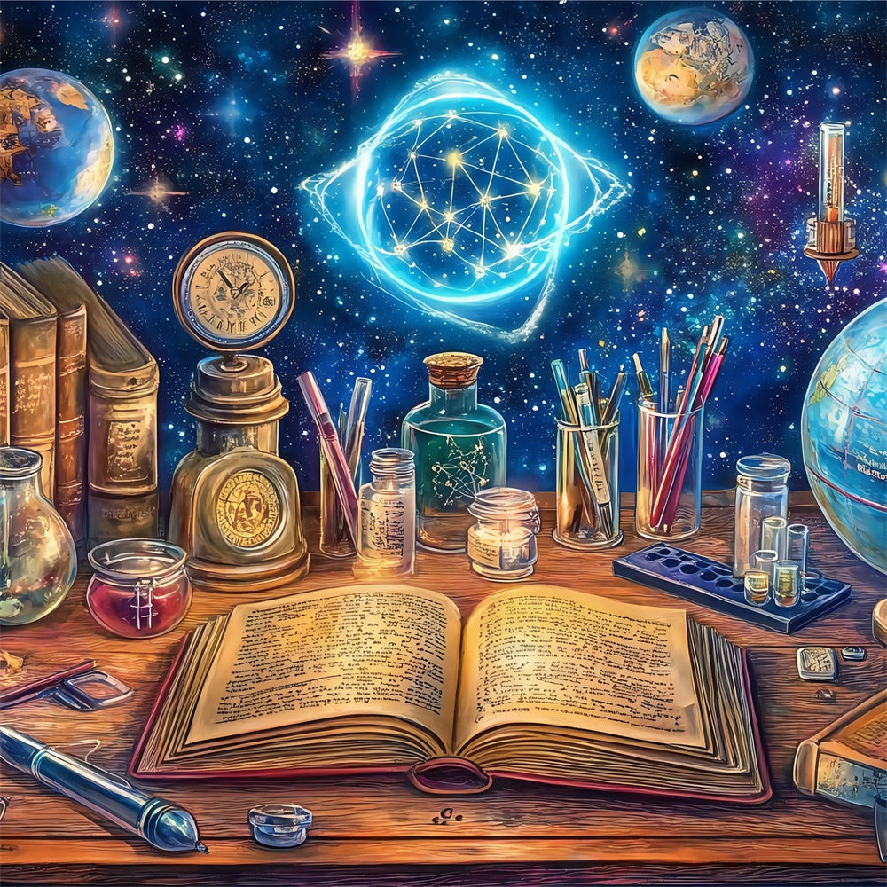 Back To School Backdrops Stellar Discovery Desk Backdrop BRP57-39