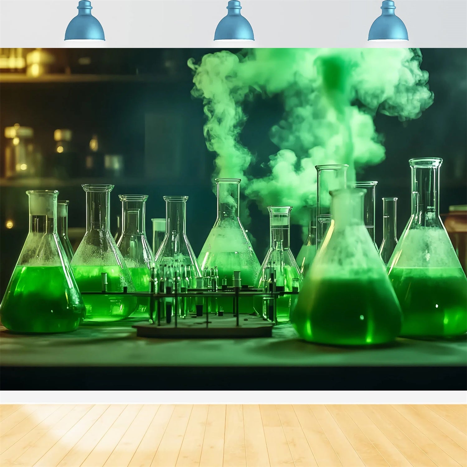 Chemistry Backdrop Smoky Science Scene Backdrop BRP57-41