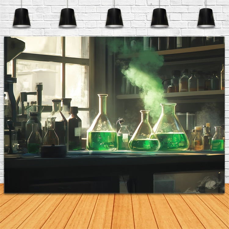 Chemistry Backdrop Green Potion Science Backdrop BRP57-42