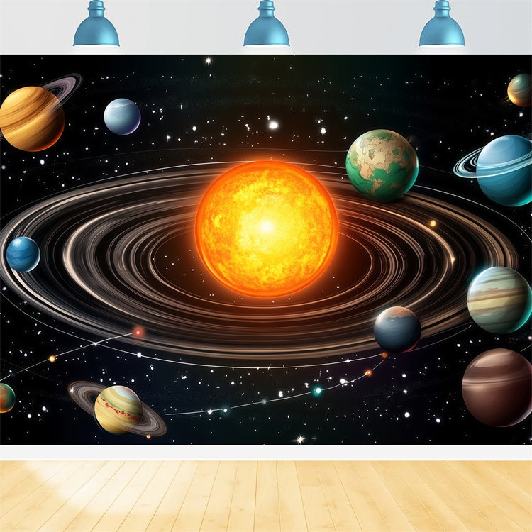 Back To School Backdrops Sun Planets Discovery Backdrop BRP57-49