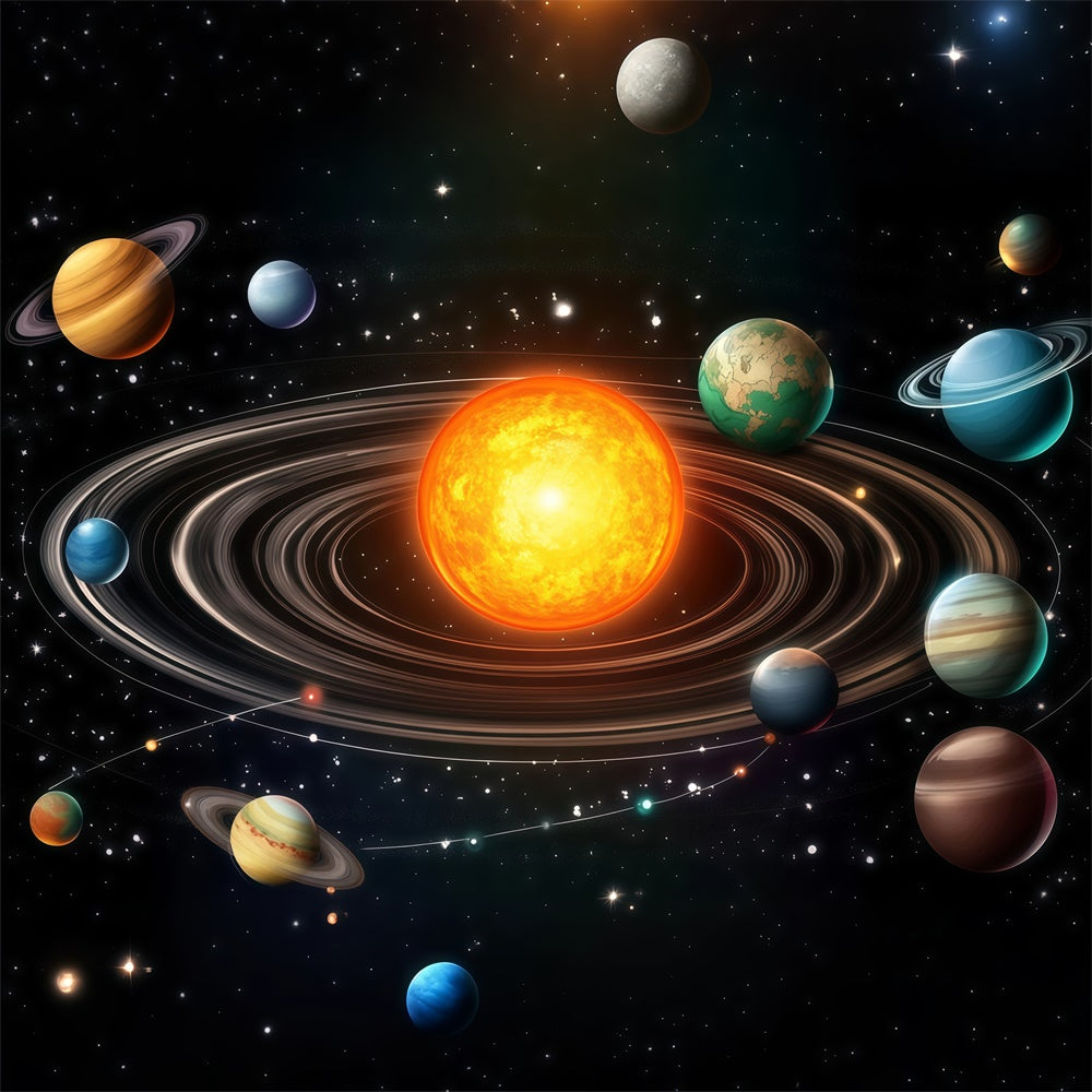 Back To School Backdrops Sun Planets Discovery Backdrop BRP57-49