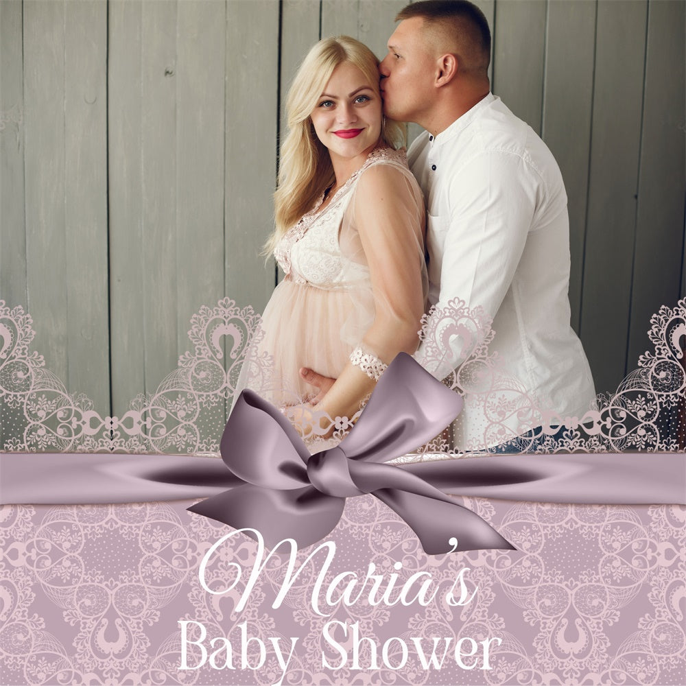Baby Shower Backdrop Ideas Blush Lace Rustic Custom Backdrop BRP6-208