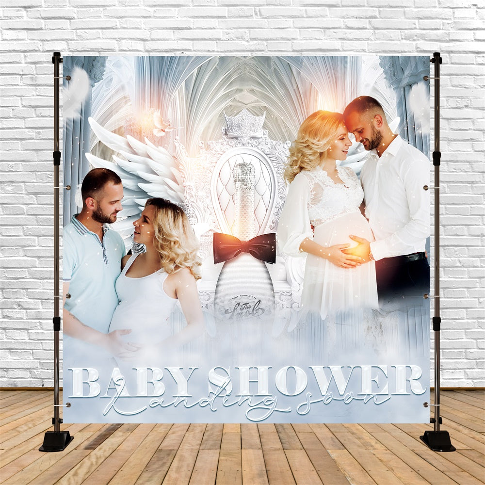 Baby Shower Backdrop Royal Champagne Personalized Backdrop BRP6-7