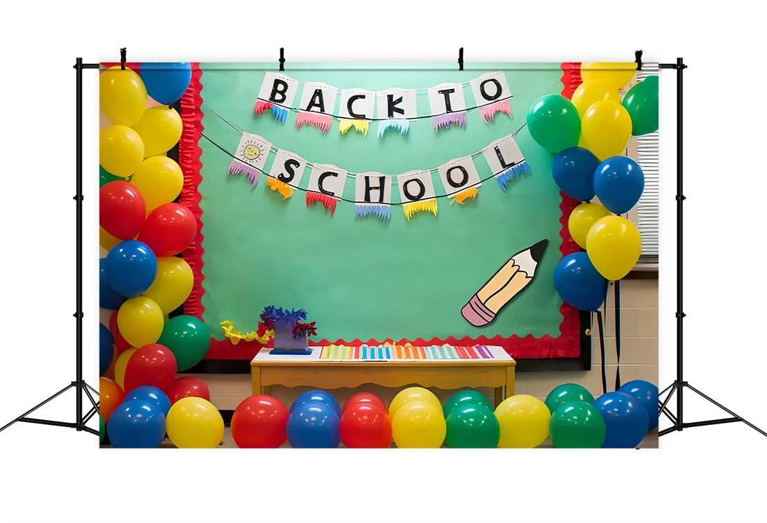 Back to School Colorful Classroom Photography Backdrop BRP7-183