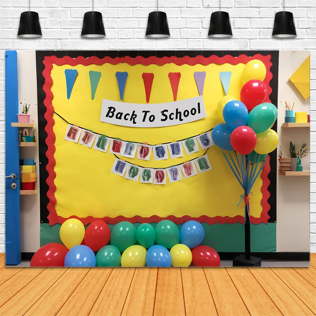 Welcome Back to School Party Photography Backdrop BRP7-190