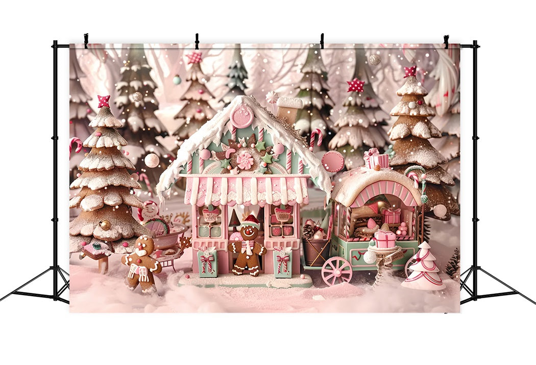 Christmas Gingerbread Shop Backdrop BRP7-228
