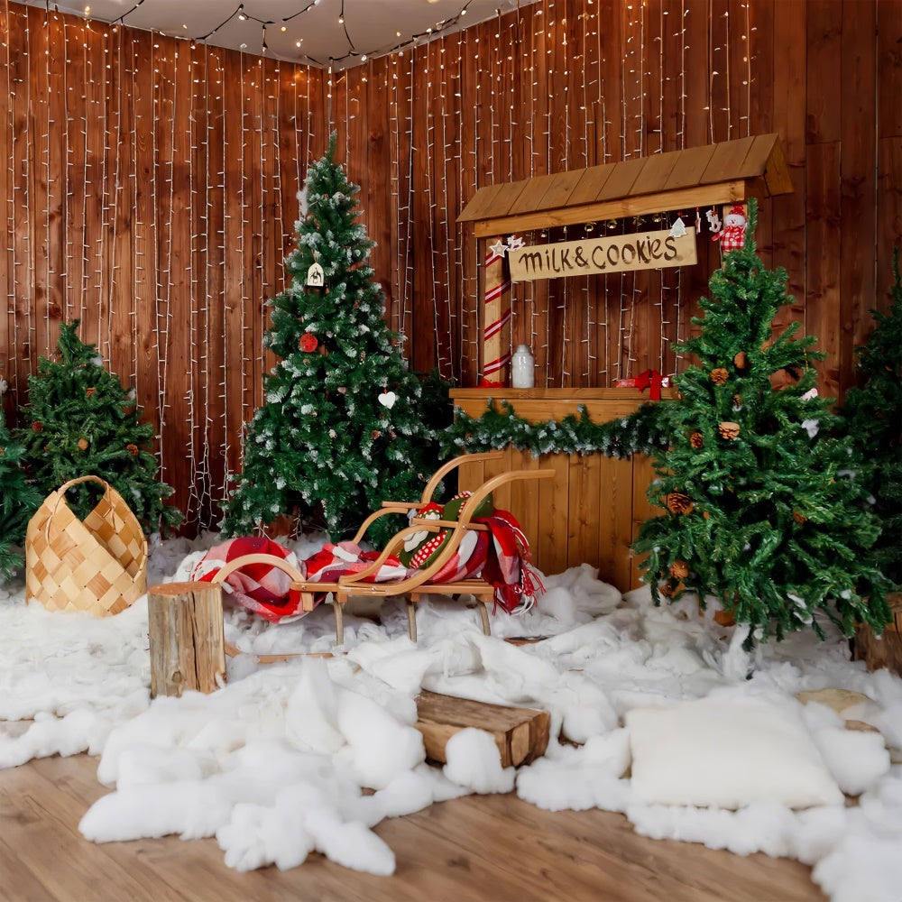 Cozy Cabin Christmas Market Backdrop BRP8-155