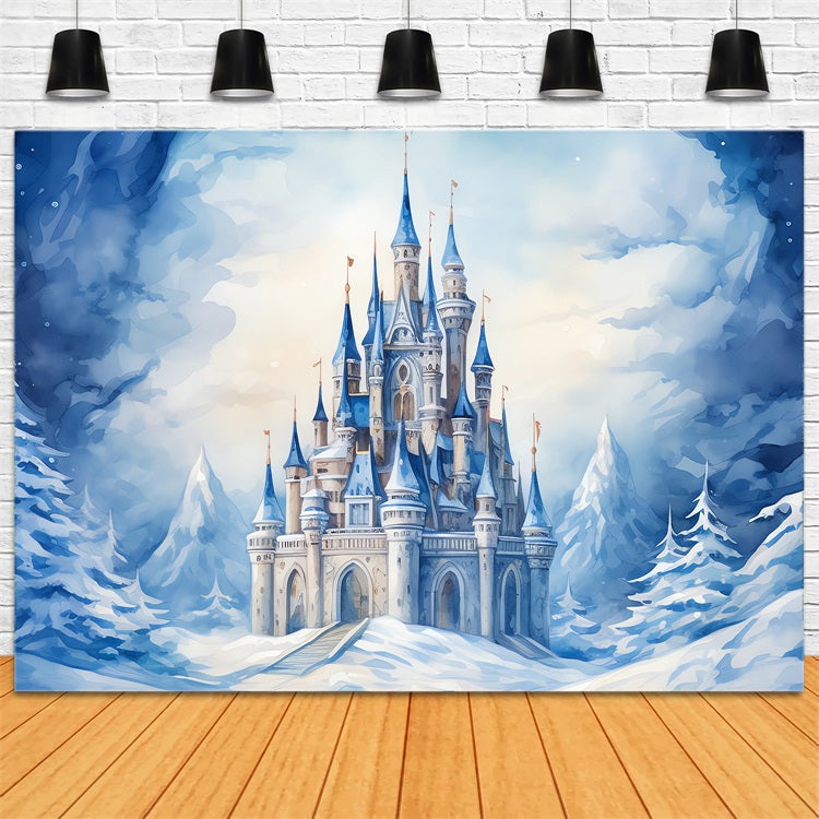 Ice Palace Winter Wonderland Fantasy Scene Backdrop BRP9-243