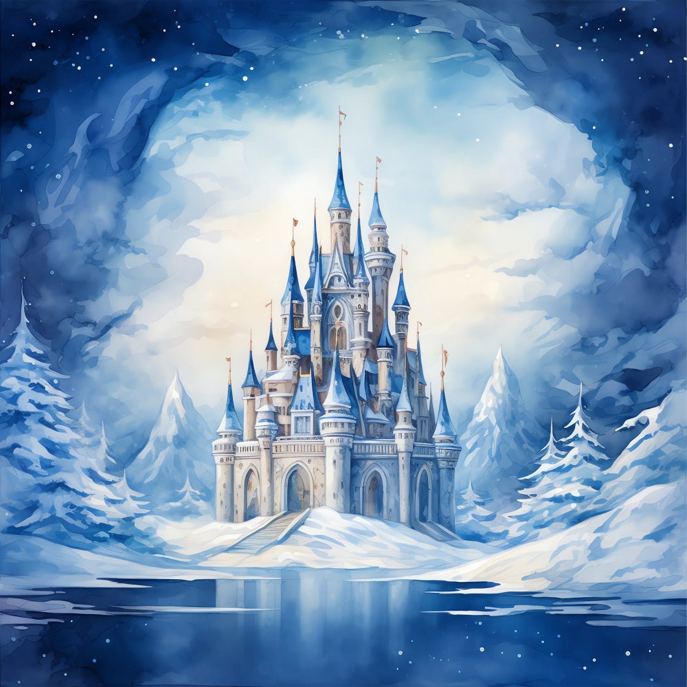 Ice Palace Winter Wonderland Fantasy Scene Backdrop BRP9-243