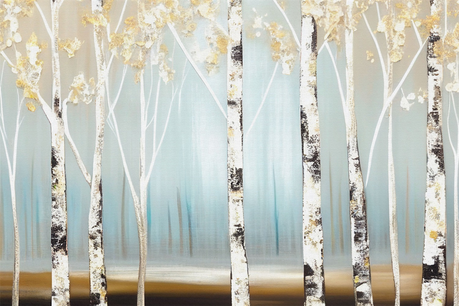Winter Serene Birch Forest Light Haze Backdrop BRP9-342
