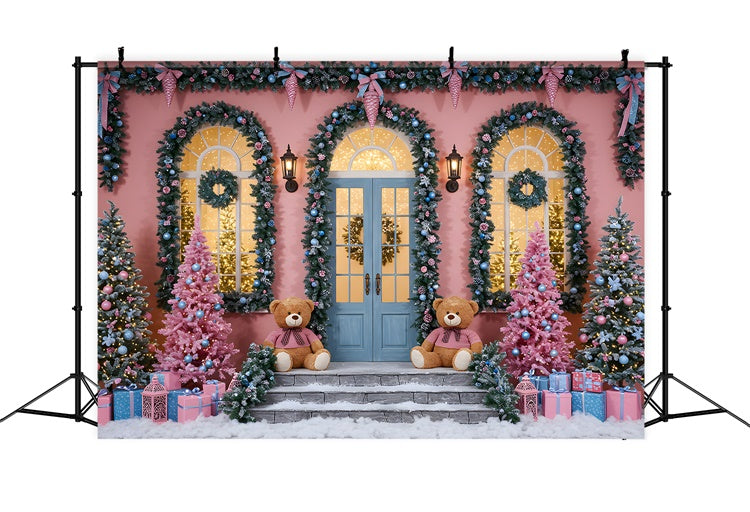 Christmas Photo Backdrops Teddy Bear Christmas Tree Backdrop By Magali