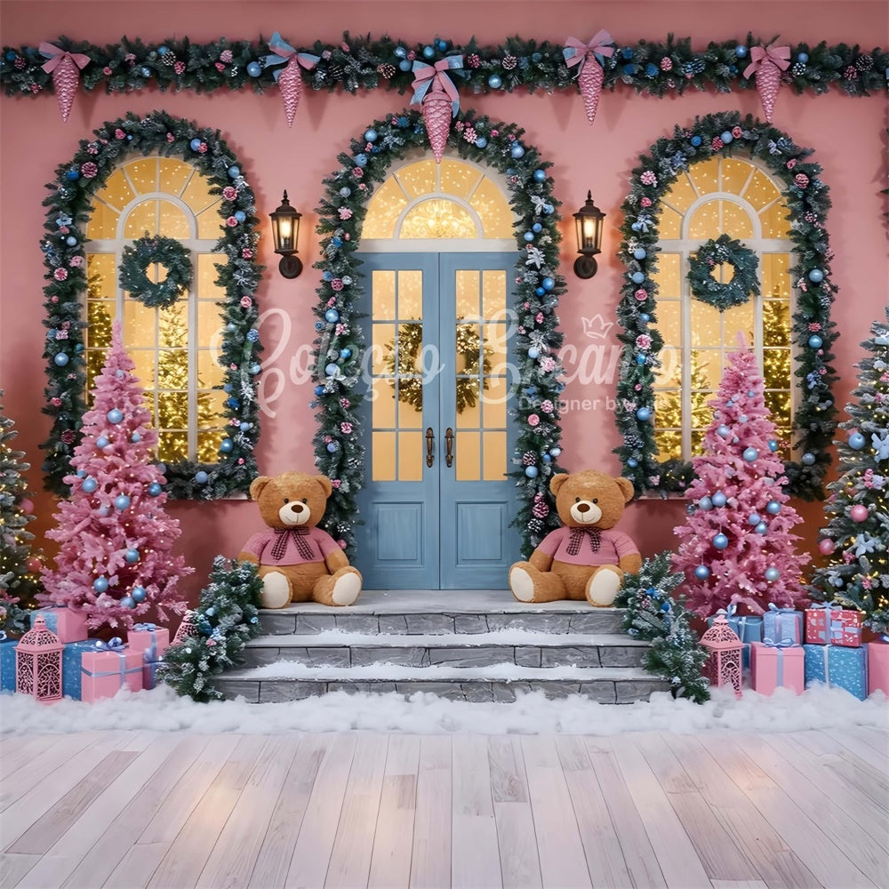 Christmas Photo Backdrops Teddy Bear Christmas Tree Backdrop By Magali