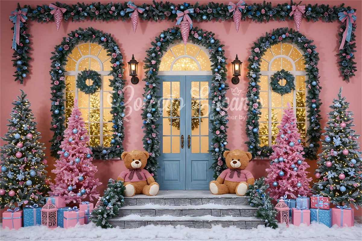 Christmas Photo Backdrops Teddy Bear Christmas Tree Backdrop By Magali