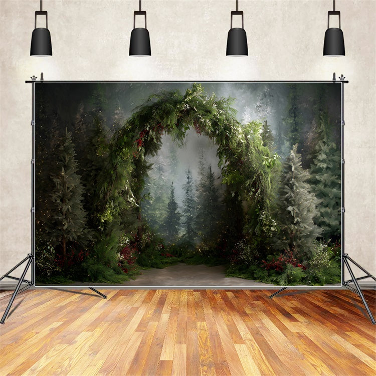 Christmas Backdrop For Photos Enchanted Forest Arch Backdrop By Magali